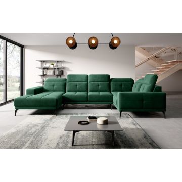 Coltar dreapta 6 locuri ELTAP, RT-35LU, Neviro, 350x201x77 cm, lemn/poliester, verde inchis
