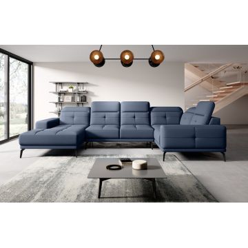 Coltar dreapta 6 locuri ELTAP, RT-40GO, Neviro, 350x201x77 cm, lemn/poliester, albastru deschis