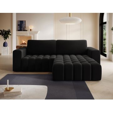 Coltar extensibil dreapta 4 locuri ELTAP, Bon-33, Bonett, 250x175x92 cm, lemn/poliester, negru