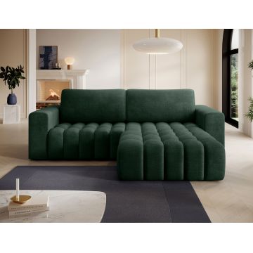 Coltar extensibil dreapta 4 locuri ELTAP, Bon-35, Bonett, 250x175x92 cm, lemn/poliester, verde inchis
