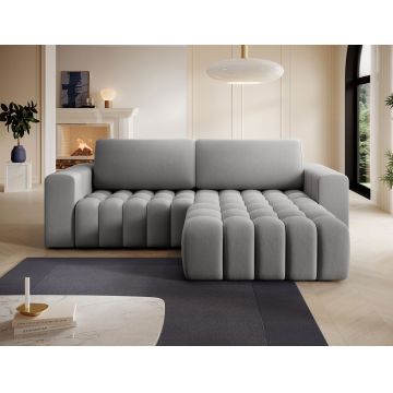 Coltar extensibil dreapta 4 locuri ELTAP, Bon-41, Bonett, 250x175x92 cm, lemn/poliester, gri deschis