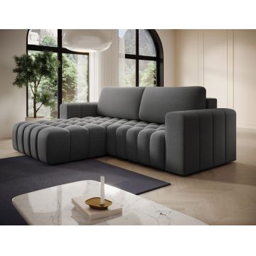 Coltar extensibil stanga 4 locuri ELTAP, Bon-21, Bonett, 250x175x92 cm, lemn/poliester, gri