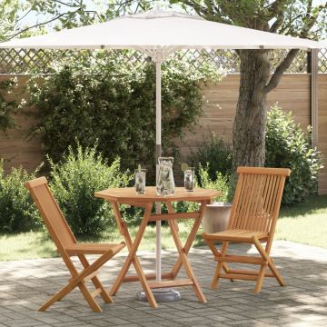 Set bistro 3 piese pliabil din lemn solid de acacia