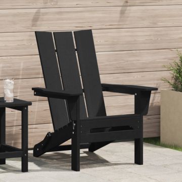 Scaun Adirondack pliabil Negru 74.5x80.5x90 cm HDPE