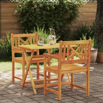 Scaune de grădină 2 buc 56x56x90 cm Lemn masiv de Acacia