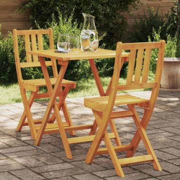 Set Bistro 3 Piese Lemn Masiv Acacia
