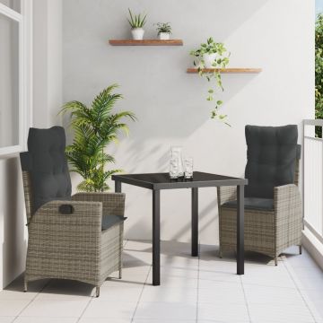 Set de 2 Gri Ratan PE Standard Huse detașabile
