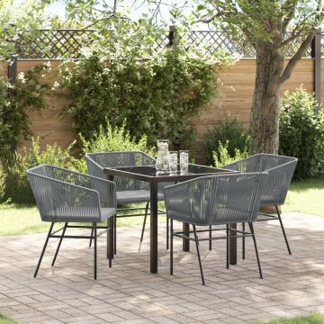 Set de 3 Gri Poliratan 4 locuri materiale rezistente la UV