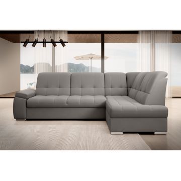 Coltar extensibil dreapta 3 locuri ELTAP, RT-04LO, Sado, 272x192x95 cm, lemn/poliester, gri