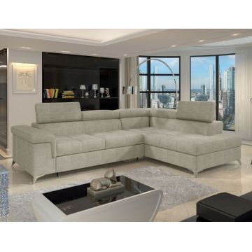 Coltar extensibil dreapta 4 locuri ELTAP, RT-20MAN, Eridano, 275x202x88 cm, lemn/poliester, bej