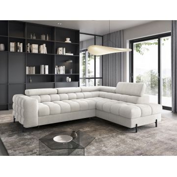 Coltar extensibil dreapta 5 locuri ELTAP, RT-01AMO, Ferucce, 276x200x93 cm, lemn/poliester, alb