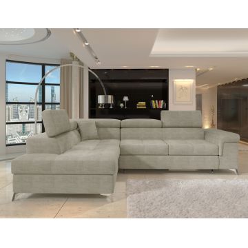 Coltar extensibil stanga 4 locuri ELTAP, LT-20MAN, Eridano, 275x202x88 cm, lemn/poliester, bej