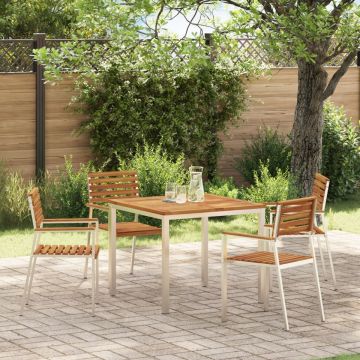 Masă de dining exterior 90x90x74.5 cm din lemn masiv de acacia