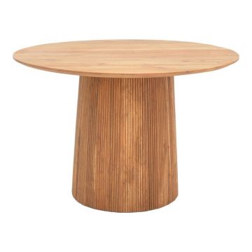 Masa lemn masiv acacia de gradina Canicule Boho Pako World Natural 120x120x79 cm