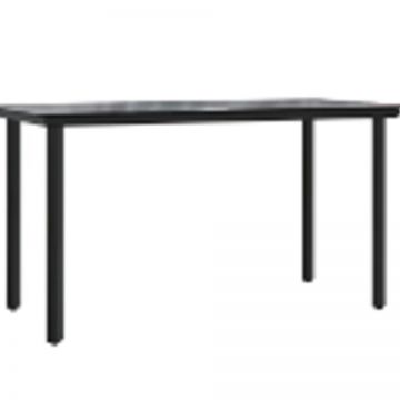 Mese de exterior Negru Metal Mare Masă de dining