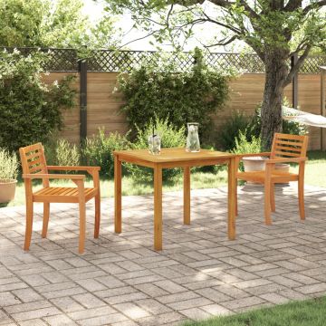 Set de dining pentru grădină, 3 piese, din lemn solid de acacia -
