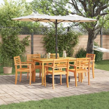 Set de dining pentru grădină din 7 piese din lemn de acacia de la