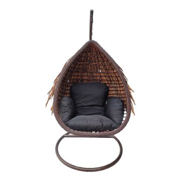 Balansoar Varur, Pako World, Maro-Negru, Ratan, 120x105x195 cm