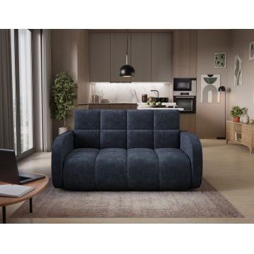 Canapea extensibila 3 locuri ELTAP, Deverio, 154x103x83 cm, lemn/poliester, albastru
