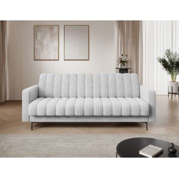 Canapea extensibila 3 locuri ELTAP, Roneyy, 212x89x86 cm, lemn/poliester, gri deschis