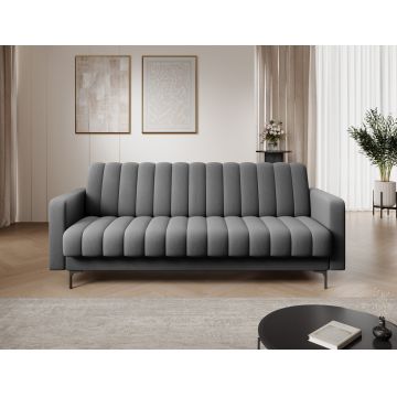 Canapea extensibila 3 locuri ELTAP, Roneyy, 212x89x86 cm, lemn/poliester, gri inchis