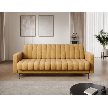 Canapea extensibila 3 locuri ELTAP, Roneyy, 212x89x86 cm, lemn/poliester, mustar