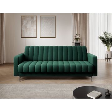 Canapea extensibila 3 locuri ELTAP, Roneyy, 212x89x86 cm, lemn/poliester, verde