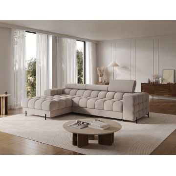 Coltar extensibil dreapta 3 locuri ELTAP, LT-18SO, Felro, 285x181x93 cm, lemn/poliester, bej