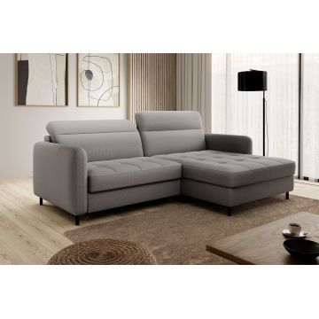 Coltar extensibil dreapta 3 locuri ELTAP, RT-03MAN, Gomsi, 228x165x100 cm, lemn/poliester, gri inchis