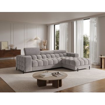 Coltar extensibil dreapta 3 locuri ELTAP, RT-04AU, Felro, 285x181x93 cm, lemn/poliester, gri