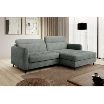 Coltar extensibil dreapta 3 locuri ELTAP, RT-100TOU, Gomsi, 228x165x100 cm, lemn/poliester, verde
