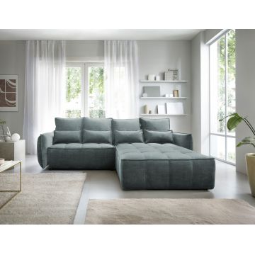 Coltar extensibil dreapta 4 locuri ELTAP, RT-38MAN, Campo, 265x196x88 cm, lemn/poliester, verde