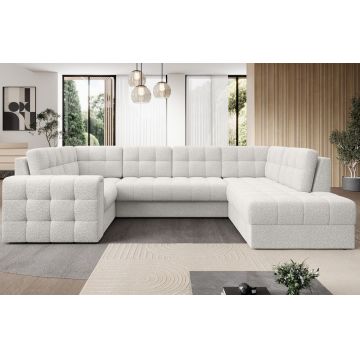Coltar extensibil dreapta 5 locuri ELTAP, RT-01ROY, Blewett, 299x198x82 cm, lemn/poliester, alb