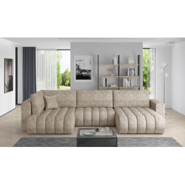 Coltar extensibil dreapta 6 locuri ELTAP, RT-18LE, Bonito, 350x175x92 cm, lemn/poliester, bej
