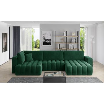 Coltar extensibil dreapta 6 locuri ELTAP, RT-35LU, Bonito, 350x175x92 cm, lemn/poliester, verde inchis