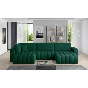 Coltar extensibil dreapta 6 locuri ELTAP, RT-35NU, Bonito, 350x175x92 cm, lemn/poliester, verde inchis