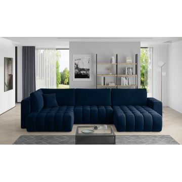 Coltar extensibil dreapta 6 locuri ELTAP, RT-40VE, Bonito, 350x175x92 cm, lemn/poliester, albastru inchis