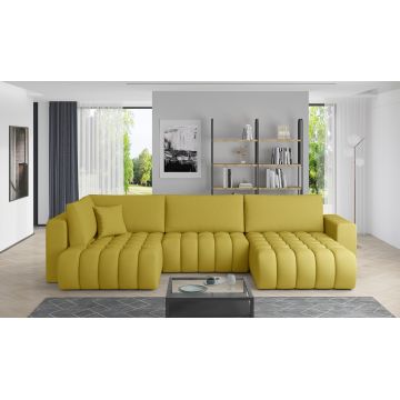 Coltar extensibil dreapta 6 locuri ELTAP, RT-45SA, Bonito, 350x175x92 cm, lemn/poliester, galben