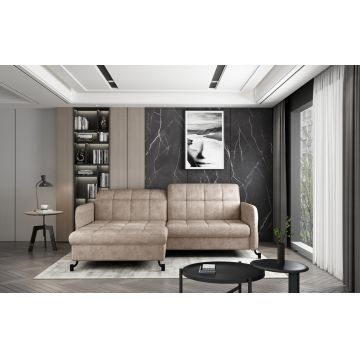 Coltar extensibil stanga 3 locuri ELTAP, Lore-41, Lorelle, 225x160x105 cm, lemn/poliester, bej