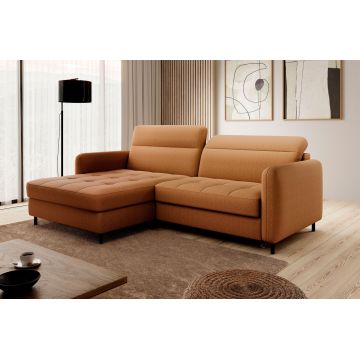 Coltar extensibil stanga 3 locuri ELTAP, LT-45MAN, Gomsi, 228x165x100 cm, lemn/poliester, mustar
