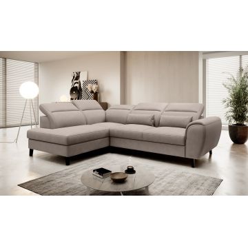 Coltar extensibil stanga 4 locuri ELTAP, LT-07PO, Noble, 255x201x100 cm, lemn/poliester, bej