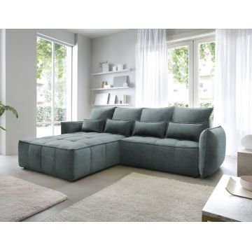 Coltar extensibil stanga 4 locuri ELTAP, LT-38MAN, Campo, 265x196x88 cm, lemn/poliester, verde