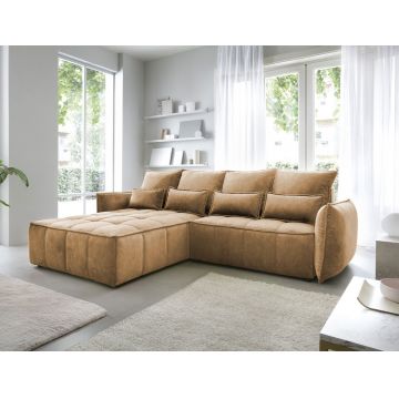 Coltar extensibil stanga 4 locuri ELTAP, LT-45TOS, Campo, 265x196x88 cm, lemn/poliester, mustar