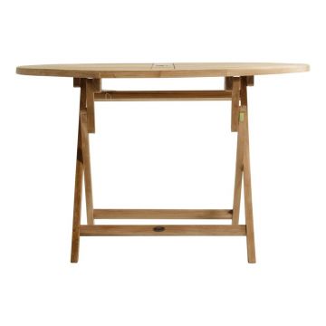 Masă de grădină rotundă din lemn de tec ø 120 cm Skaga – Hartman