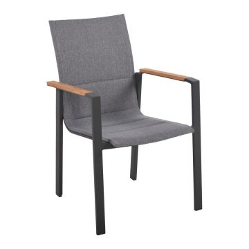 Scaune de grădină gri-închis 2 buc. din metal Davina – Garden Pleasure