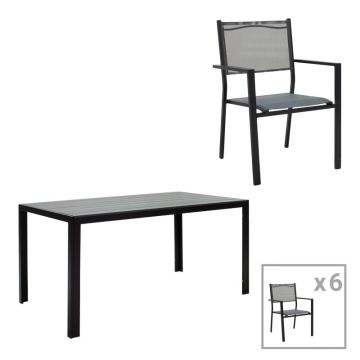 Set de gradina Nares-Moly, Pako World, 7 piese, Negru, Textil