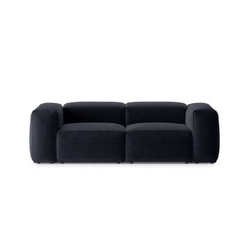 Canapea 2 locuri, Bergamo, Cosmopolitan Design, 224x108x70 cm, tesatura structurata, albastru navy