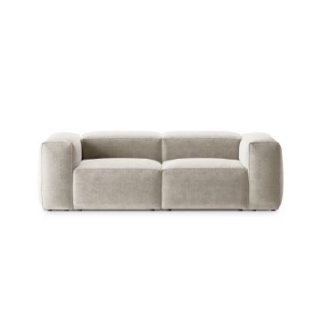 Canapea 2 locuri, Bergamo, Cosmopolitan Design, 224x108x70 cm, tesatura structurata, bej