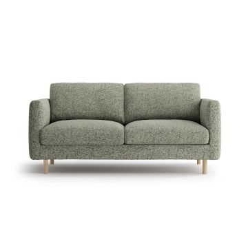 Canapea 2 locuri, Eden, Micadoni, 146x92x90 cm, tesatura structurata, verde muschi melanj