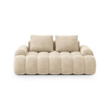 Canapea 2 locuri, Linz, Cosmopolitan Design, 175x100x84 cm, catifea, bej deschis